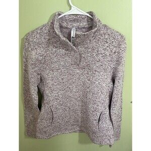 Kyodan Outdoor Women's 3 Button Pullover Sweatshirt Pink Size Large